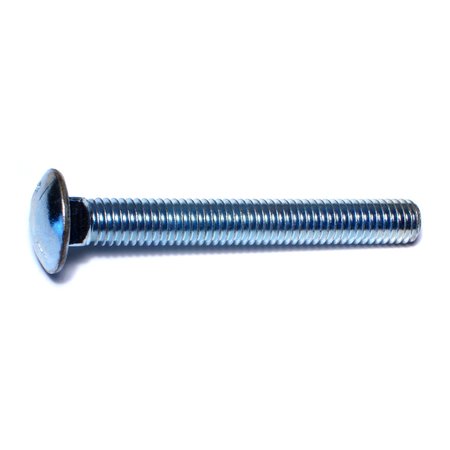 7/16""-14 x 3-1/2"" Zinc Plated Grade 5 Steel Coarse Thread Carriage Bolts 5PK -  MIDWEST FASTENER, 31887